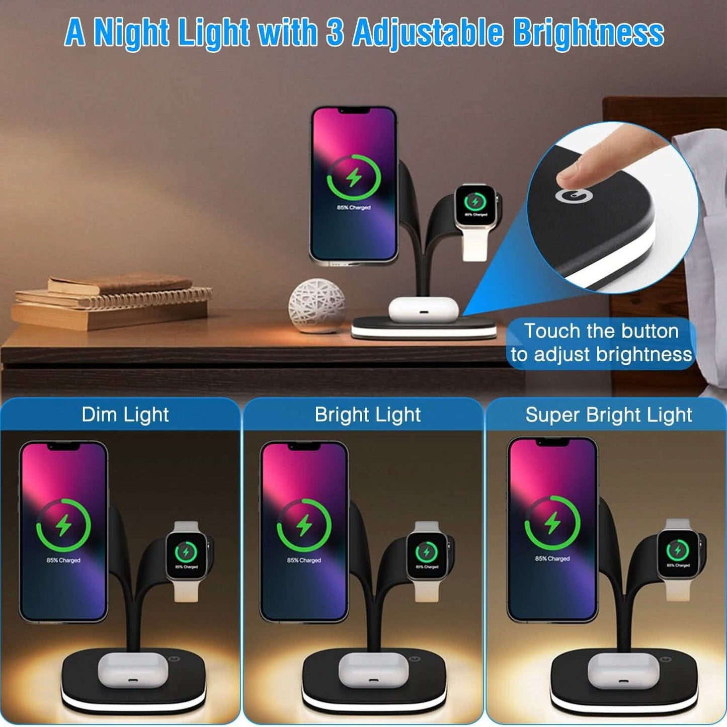 4-in-1 Magnetic Wireless Charging Station Dock