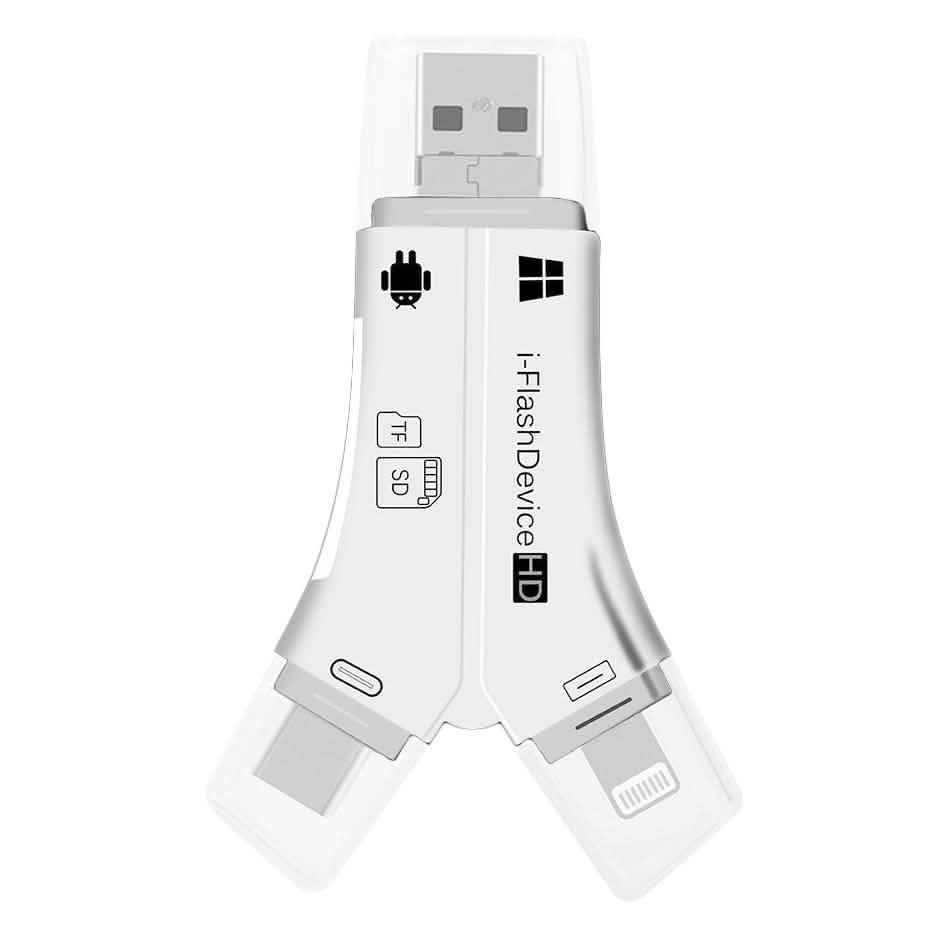 4-in-1 Media Transfer Card Reader with Memory Card