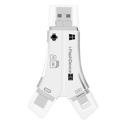 4-in-1 Media Transfer Card Reader with Memory Card