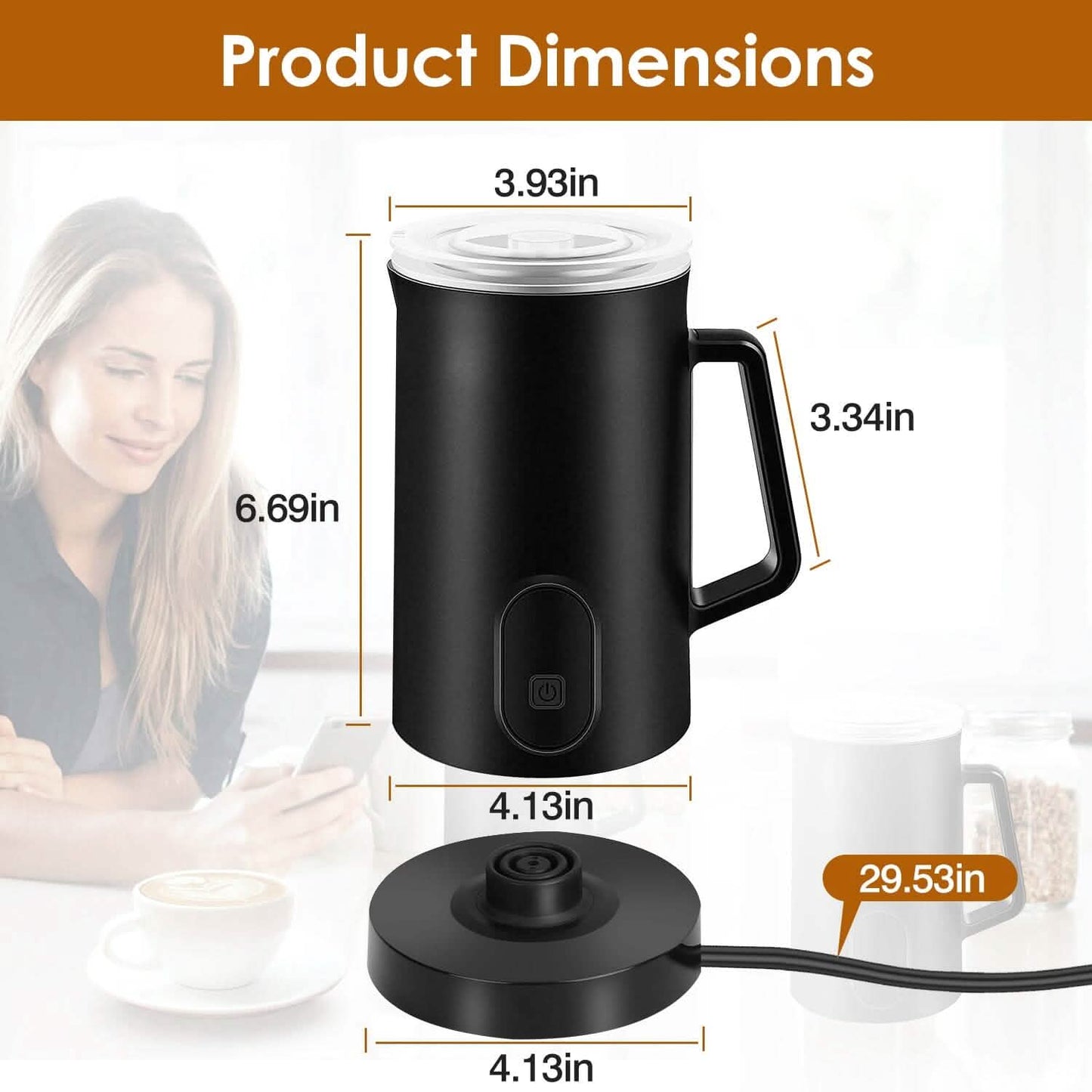 4-in-1 Multifunctional Milk Frother Steamer