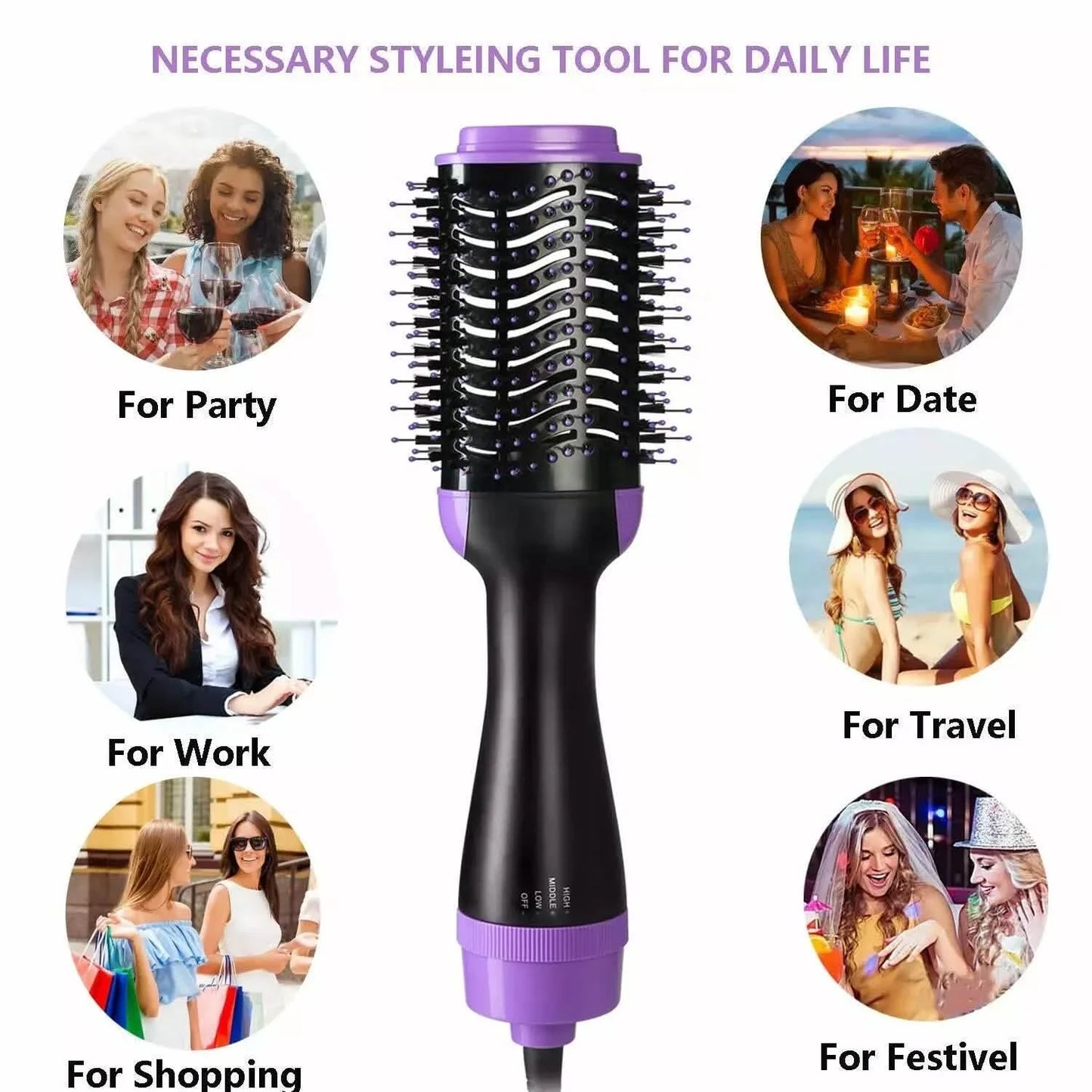 4-in-1 Negative Ion Hot Hair Dryer Brush, ASOGO One Step Hair Dryer & Volumizer