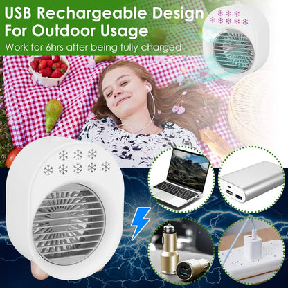 4-in-1 Portable Mini Desktop Water Mist Cooling Air Conditioner