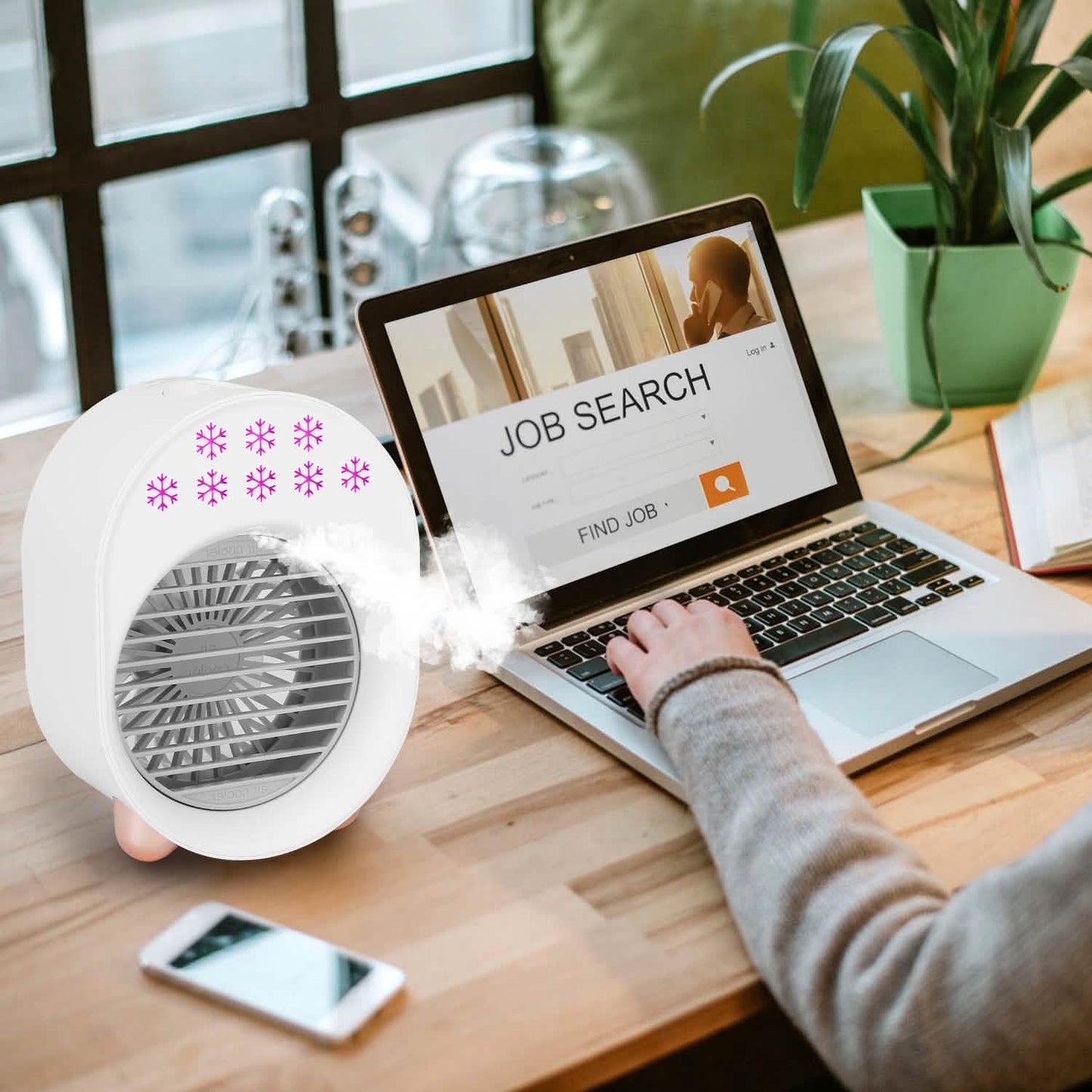 4-in-1 Portable Mini Desktop Water Mist Cooling Air Conditioner