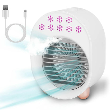 4-in-1 Portable Mini Desktop Water Mist Cooling Air Conditioner
