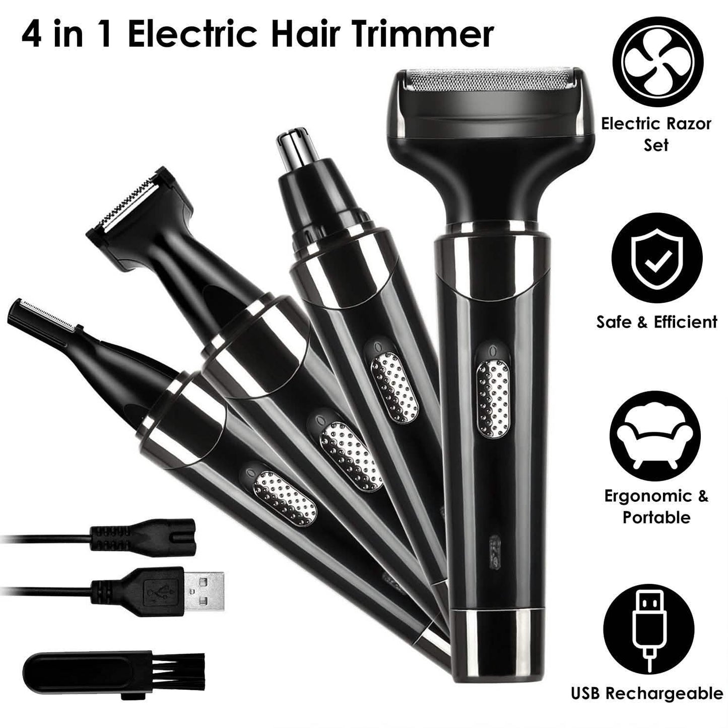 4-in-1 Rechargeable Hair Trimmer