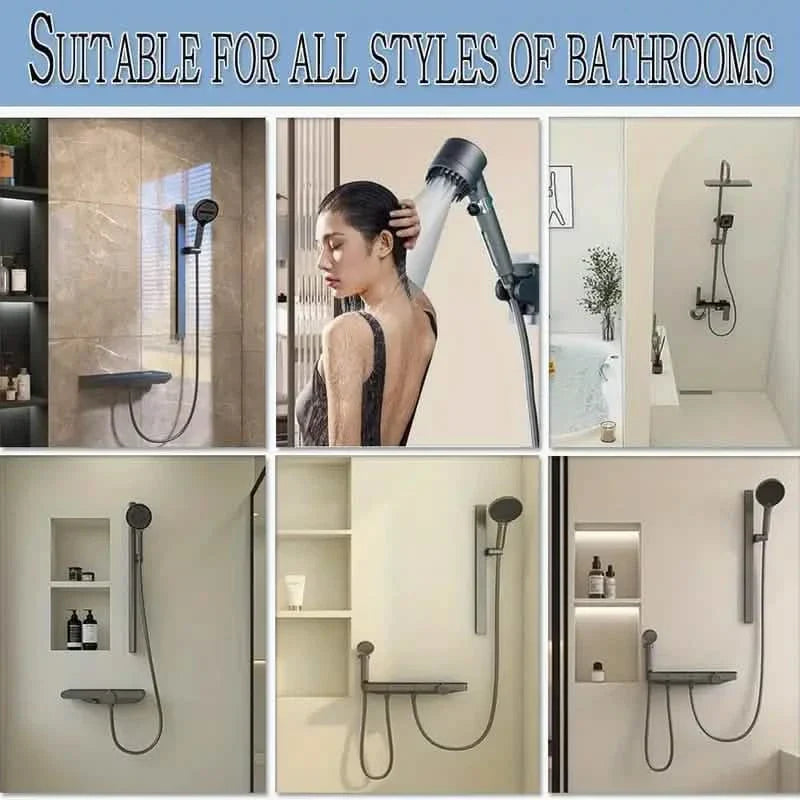 4-in-1 Removable Shower Head With 5 Filters and 3 Settings