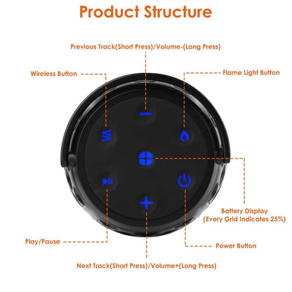 4-in-1 Wireless 5.3 IPX5 Waterproof Outdoor Speaker
