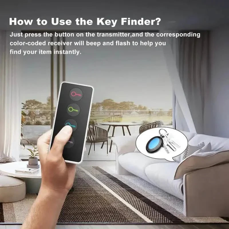 4-Key Finder with LED Flashlight: Locate Your Keys, Wallet, And Remote Control Effortlessly