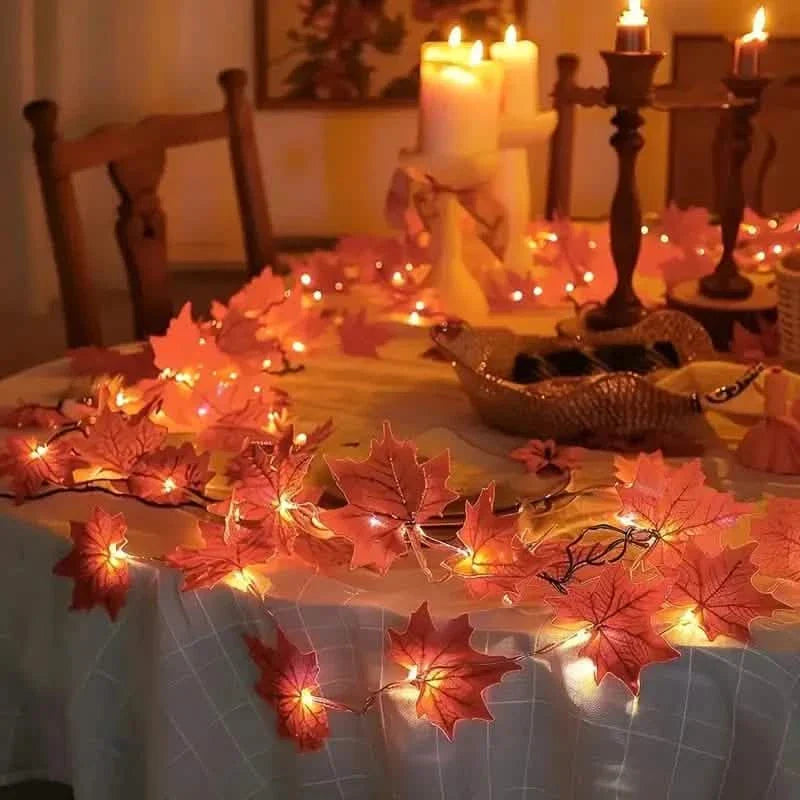 4-Pack: 2M 20LED Fall Garland Fall Decorations LED