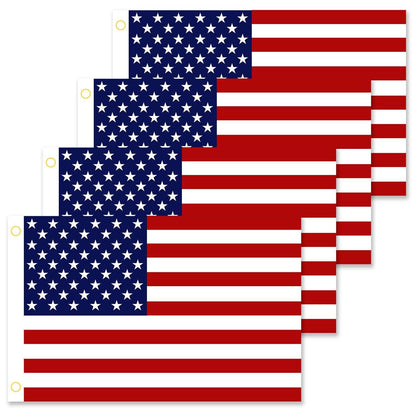 4-Pack: American US Flags