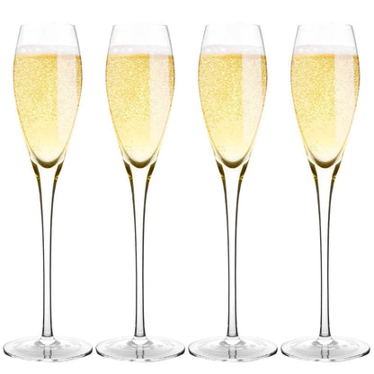 4-Pack: Bella Vino Standard Hand Blown Crystal Red/White Wine Glasses