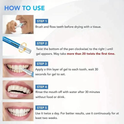 4-Pack: Bright White Mint Flavor 3Ml/0.1Fl Oz Teeth Whitening Gel Pen