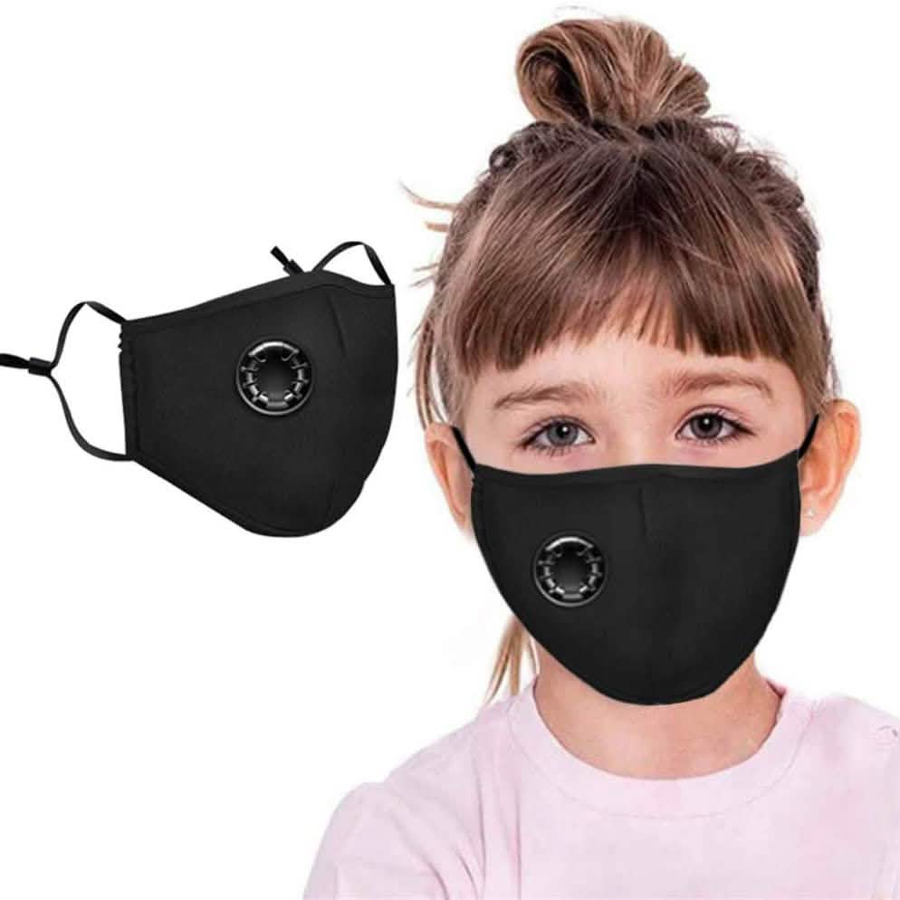 4-Pack: Children's Seamless Reusable Washable Face Mask Bandanas with Breathing Valve