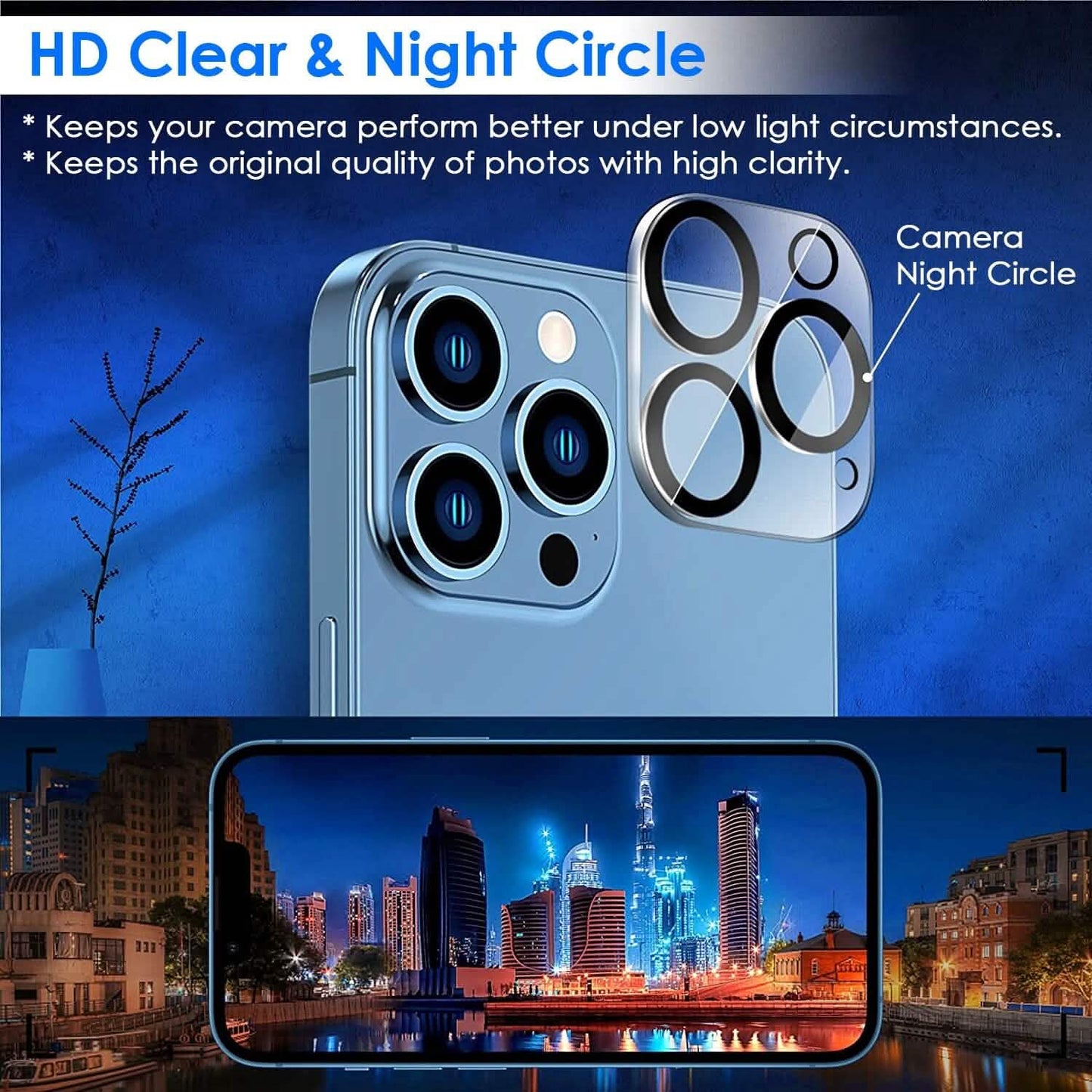 4-Pack: Clear Screen and Camera Lens Protector Set