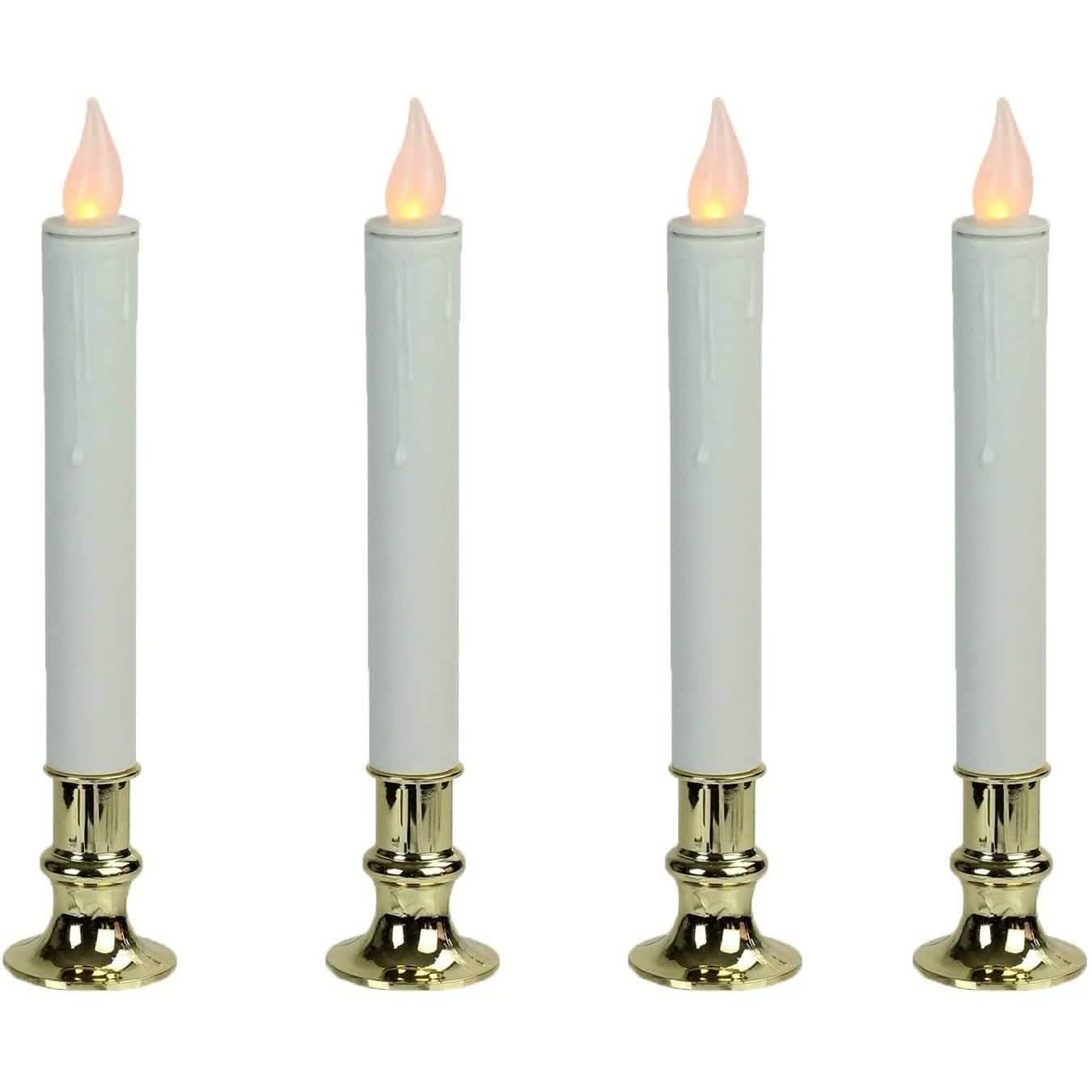 4-Pack: Elegant Glow Candle 9” Flameless Battery Taper