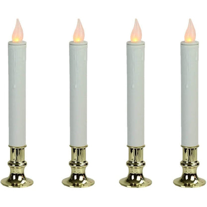4-Pack: Elegant Glow Candle 9” Flameless Battery Taper