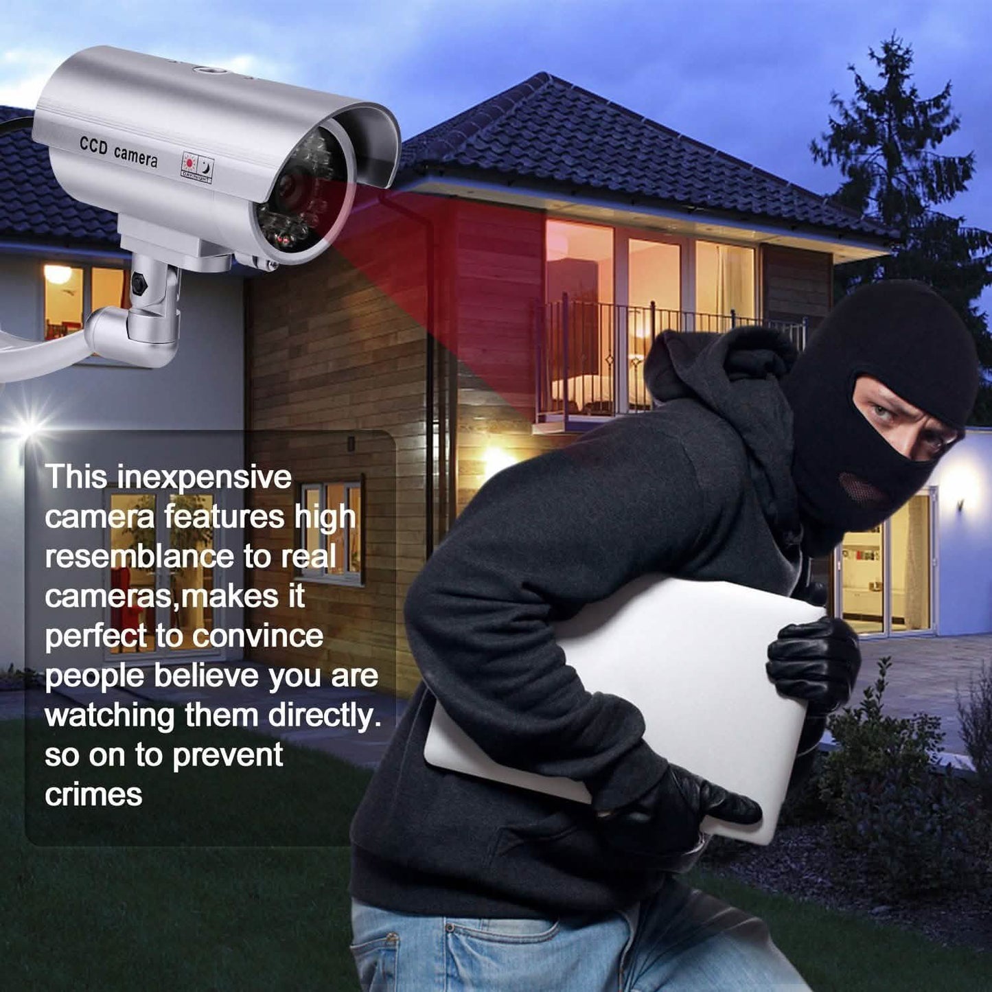 4 Pack: Fitnate Fake Security Camera CCTV Surveillance System