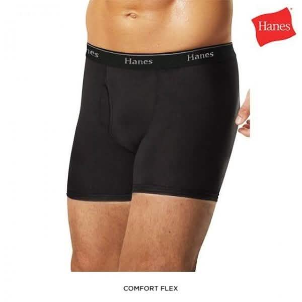 4-Pack: Hanes 100% Cotton Boxer Briefs - Size: Small