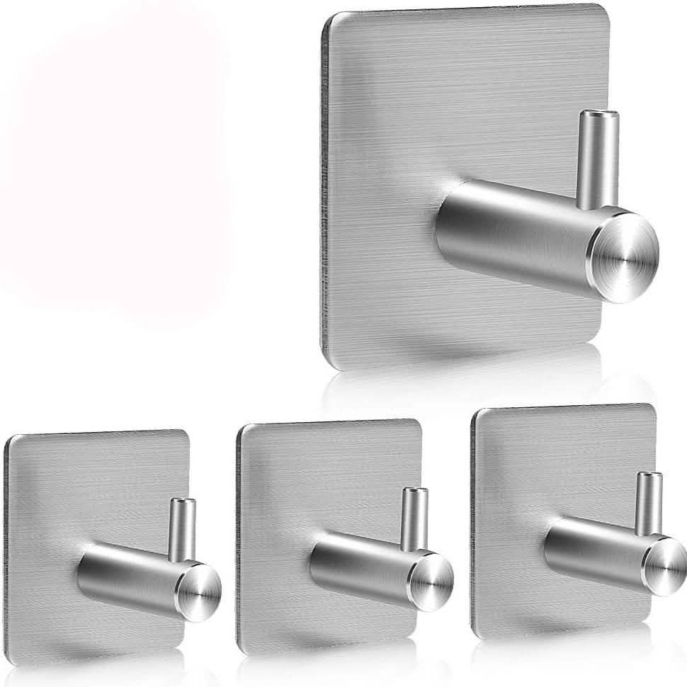 4-Pack: Heavy Duty Durable 304 Stainless Steel Wall Hangers
