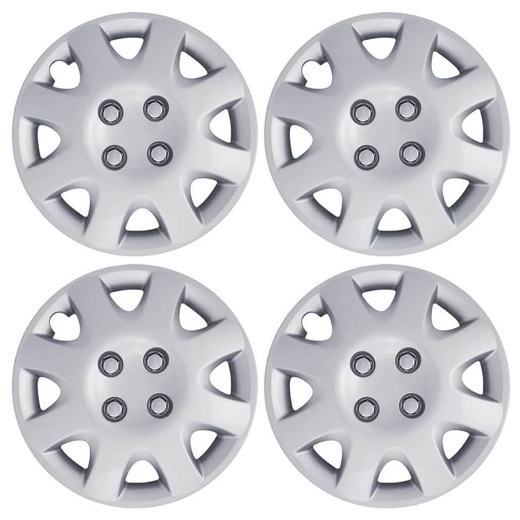 4-Pack: Hubcaps for Honda Civic 14-Inch and 8-Spoke - Silver