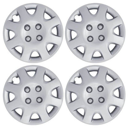 4-Pack: Hubcaps for Honda Civic 14-Inch and 8-Spoke - Silver
