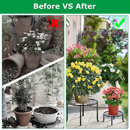 4-Pack: Iron Plotted Plant Stands