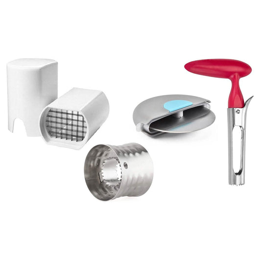 4-Pack: Kitchen Cutter, Slicer, Dicer, Peeler And Corer Gadgets