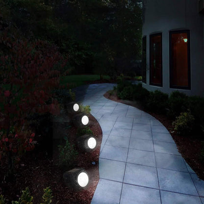 4-Pack: LED Solar Powered Rock Lights Outdoor
