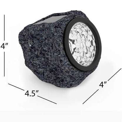 4-Pack: LED Solar Powered Rock Lights Outdoor