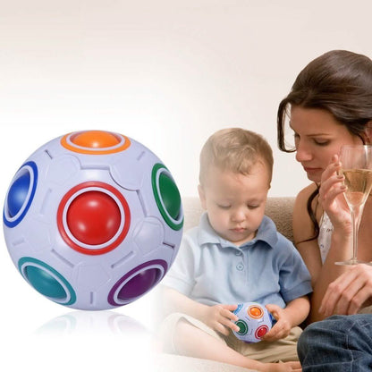 4-Pack: Magic Rainbow Ball Brain Teaser Puzzle Toy