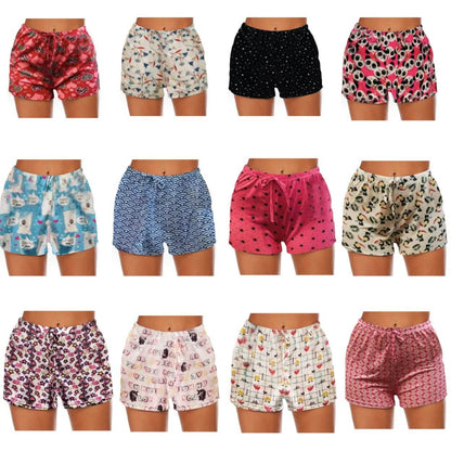 4-Pack: Mystery Deal Women's Comfy Lounge Bottom Pajama Shorts with Drawstring