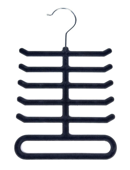 4-Pack: Non-Slip Velvet Tie Hanger Organizer Rack