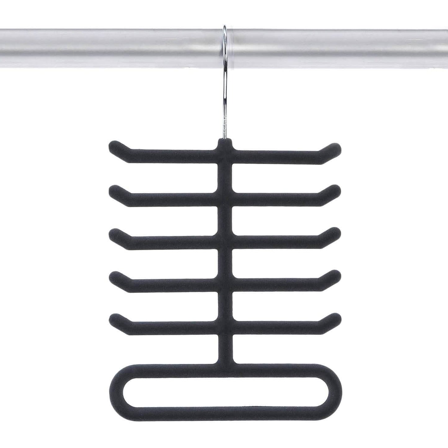 4-Pack: Non-Slip Velvet Tie Hanger Organizer Rack