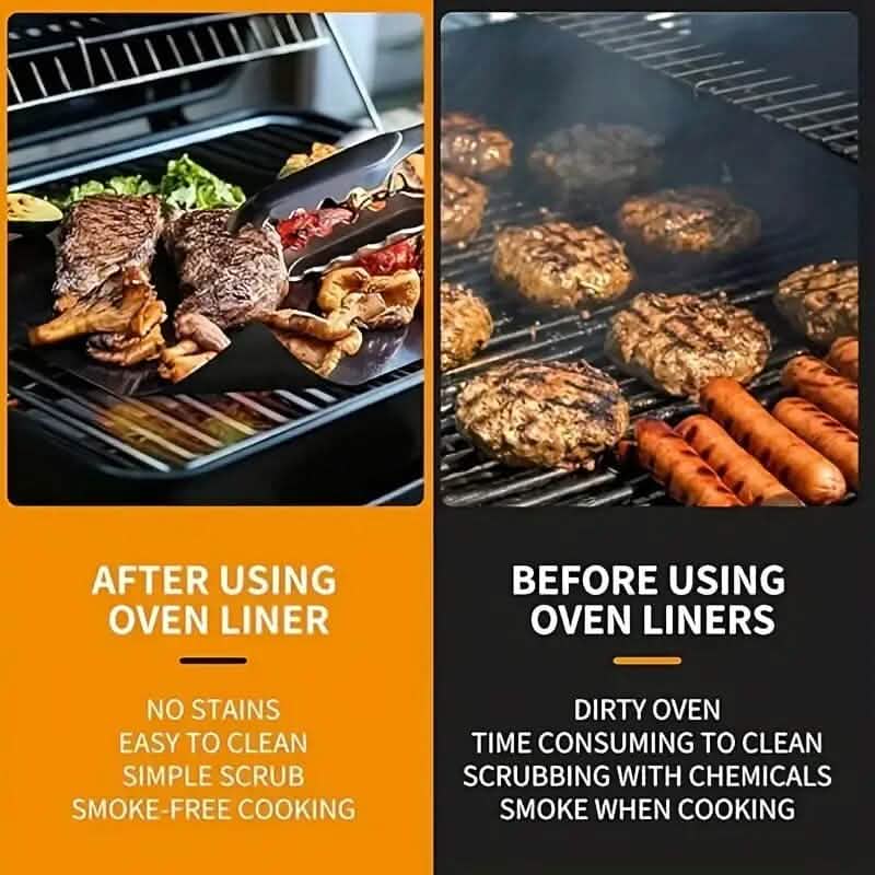 4-Pack: Non-Stick Reusable Oven Liners