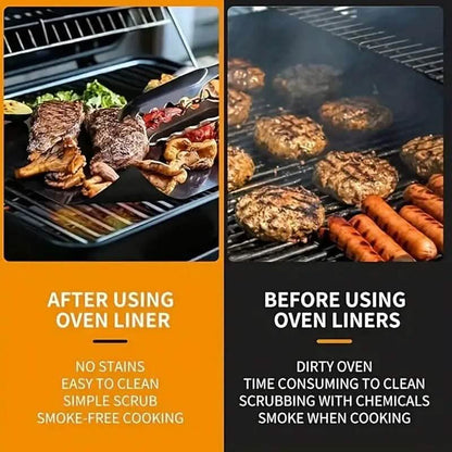 4-Pack: Non-Stick Reusable Oven Liners