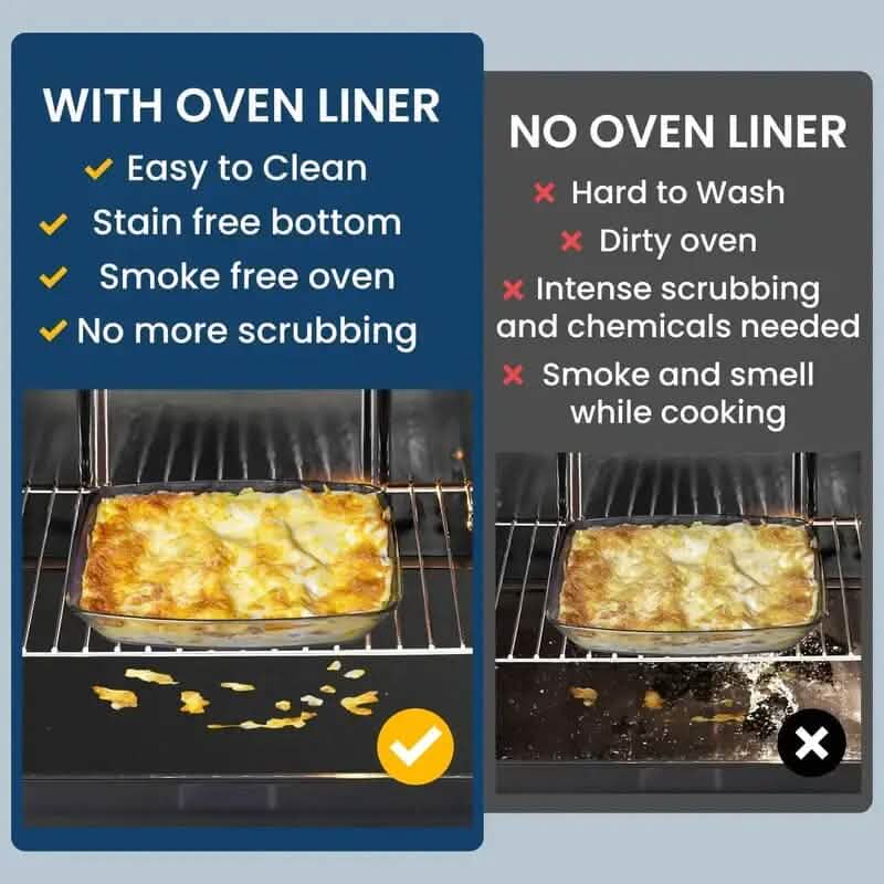 4-Pack: Non-Stick Reusable Oven Liners