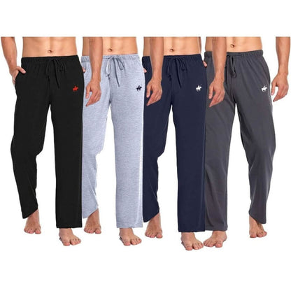 4-Pack: Pacific Polo Club® Men's Cotton Lounge Pants with Pockets