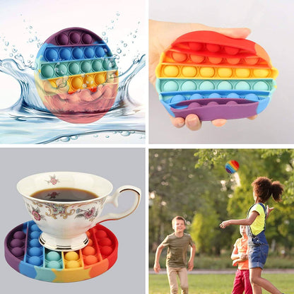 4-Pack: Rainbow Pop-It Bubble Popper