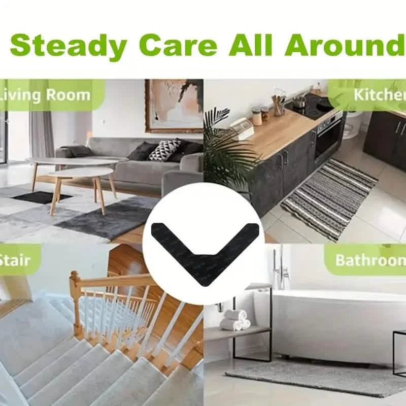 4-Pack: Reusable Non-Slip Carpet Rug Stickers