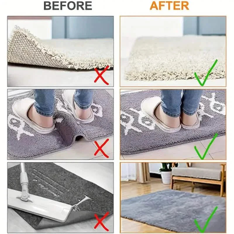 4-Pack: Reusable Non-Slip Carpet Rug Stickers
