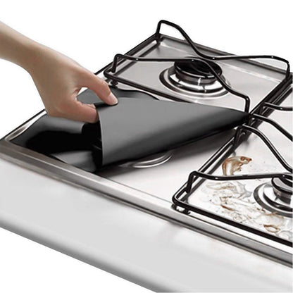 4-Pack: Reusable Nonstick Overtop Burner Protector Liner