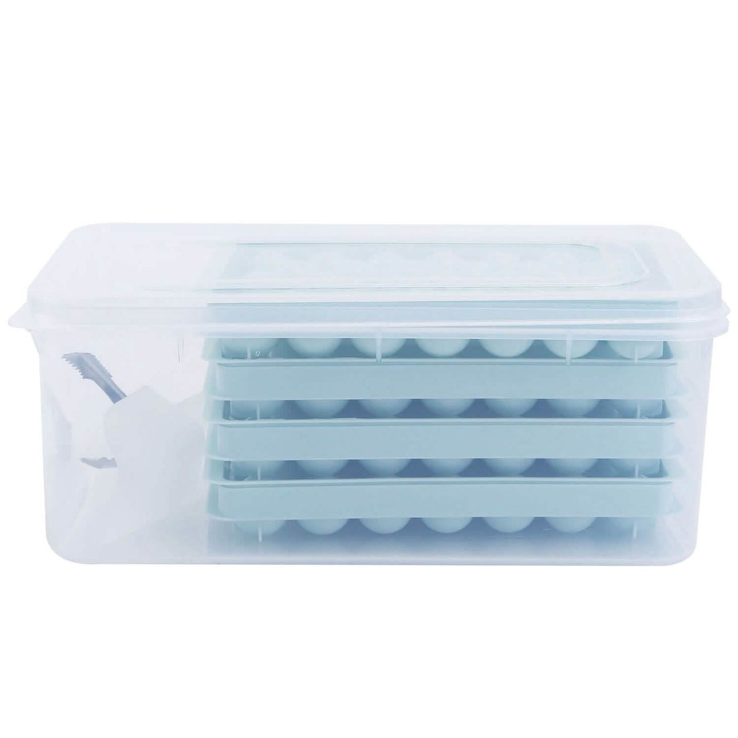 4-Pack: Small Ice Cube Maker Mold with Lid Bin