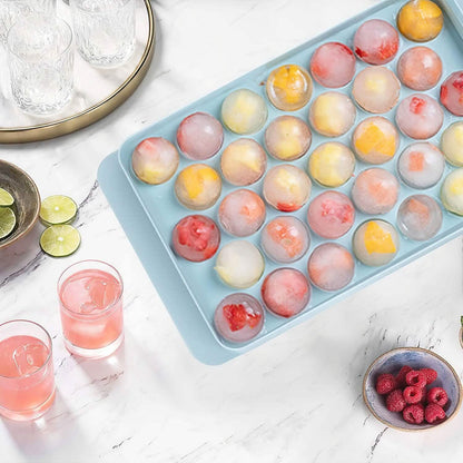 4-Pack: Small Ice Cube Maker Mold with Lid Bin