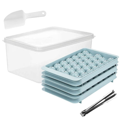 4-Pack: Small Ice Cube Maker Mold with Lid Bin