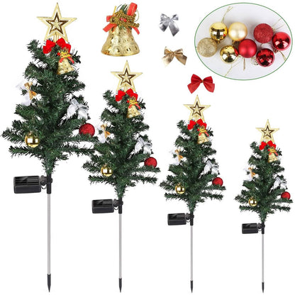 4-Pack: Solar Christmas Tree Lights Garden Decorations