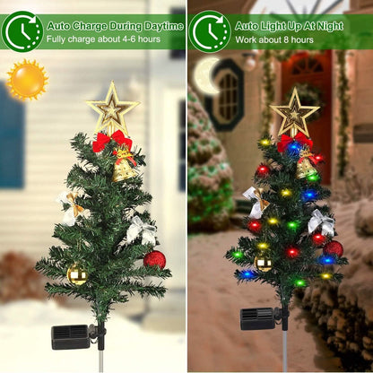 4-Pack: Solar Christmas Tree Lights Garden Decorations