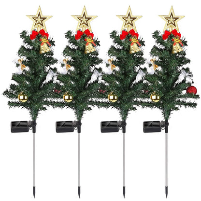 4-Pack: Solar Christmas Tree Lights Garden Decorations