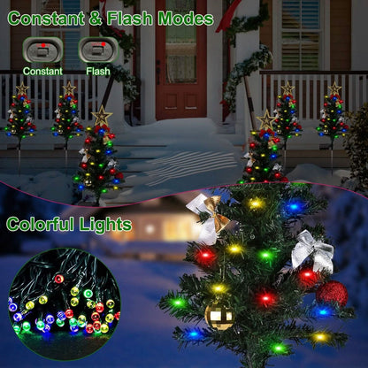 4-Pack: Solar Christmas Tree Lights Garden Decorations