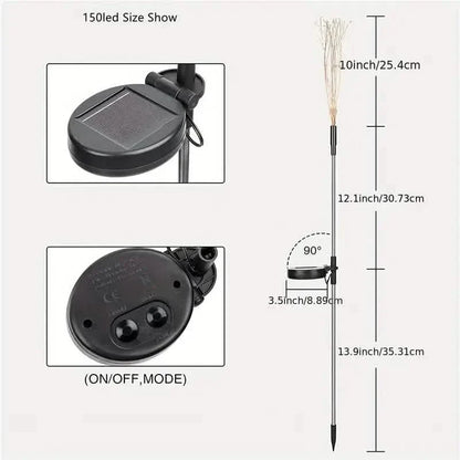 4-Pack: Solar Lights Outdoor, Warm White Garden Lights