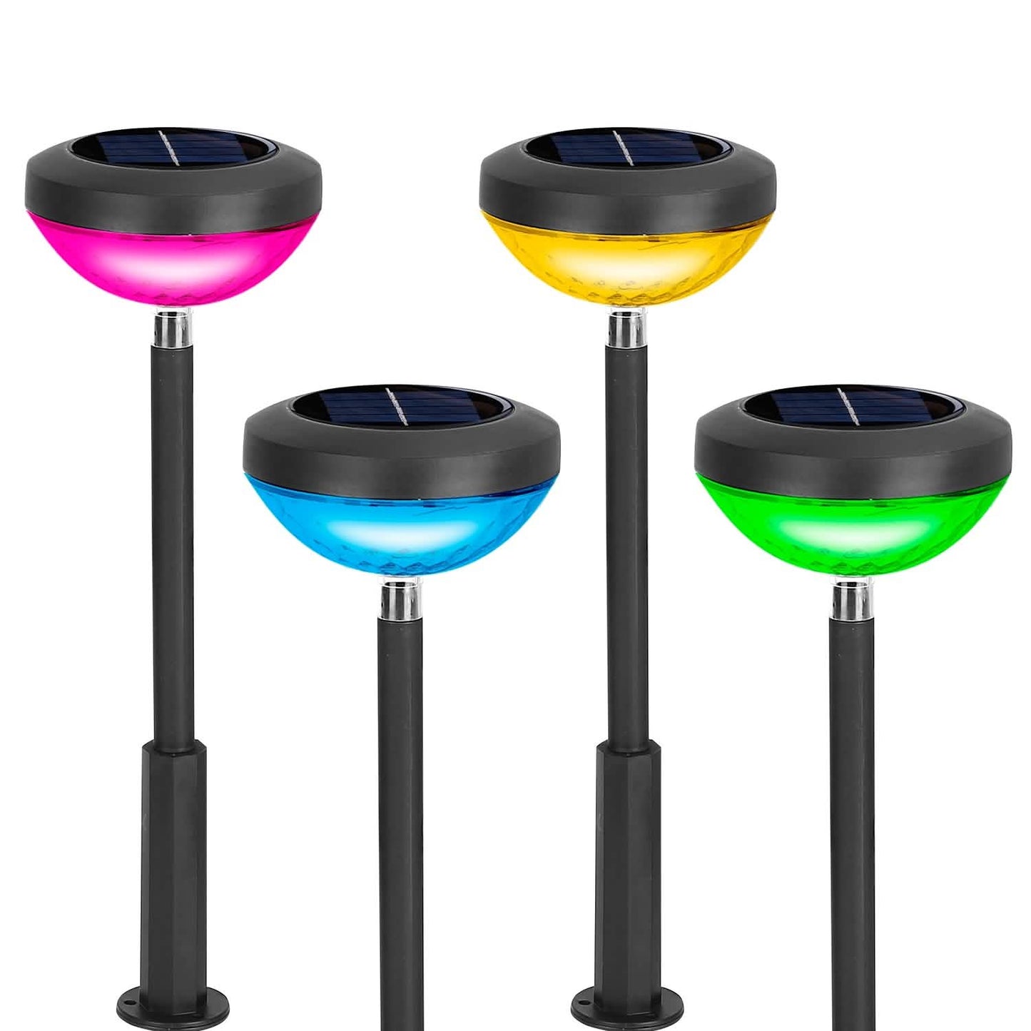 4-Pack: Solar Pathway Color Changing Garden Light
